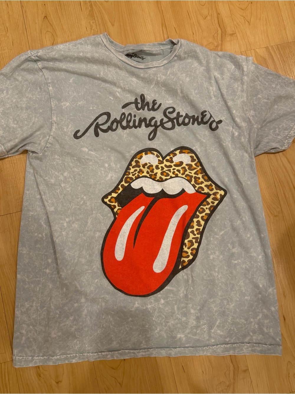 The Rolling Stones women’s  Graphic Tee - Light Gray with Red Tongue size large
